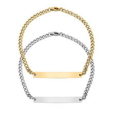 Load image into Gallery viewer, Curved Engraving Chain Bracelet