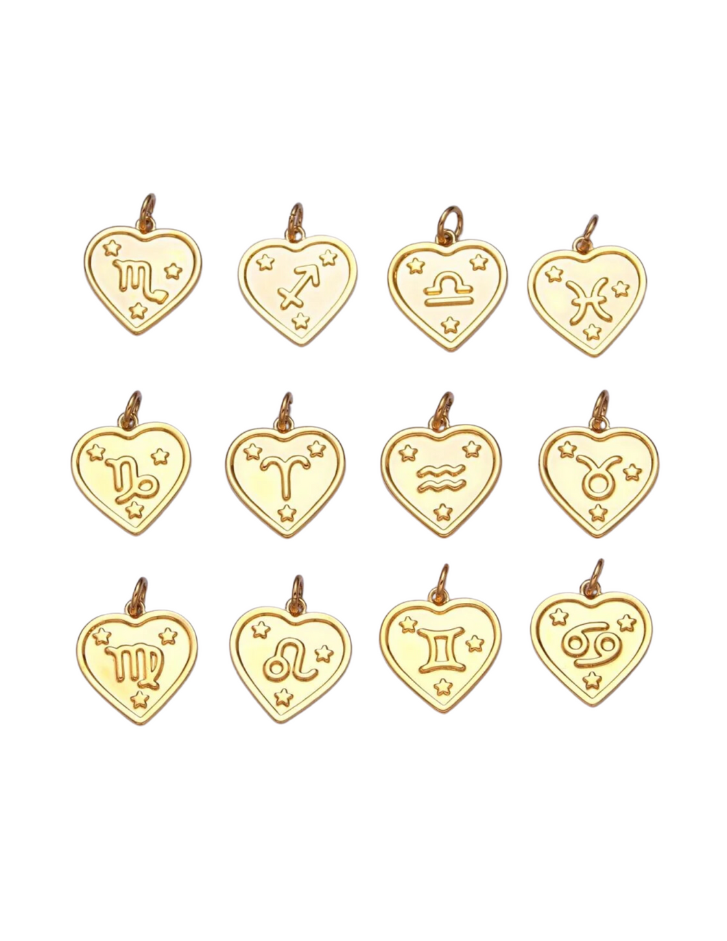 Heart Zodiac Sign Charms