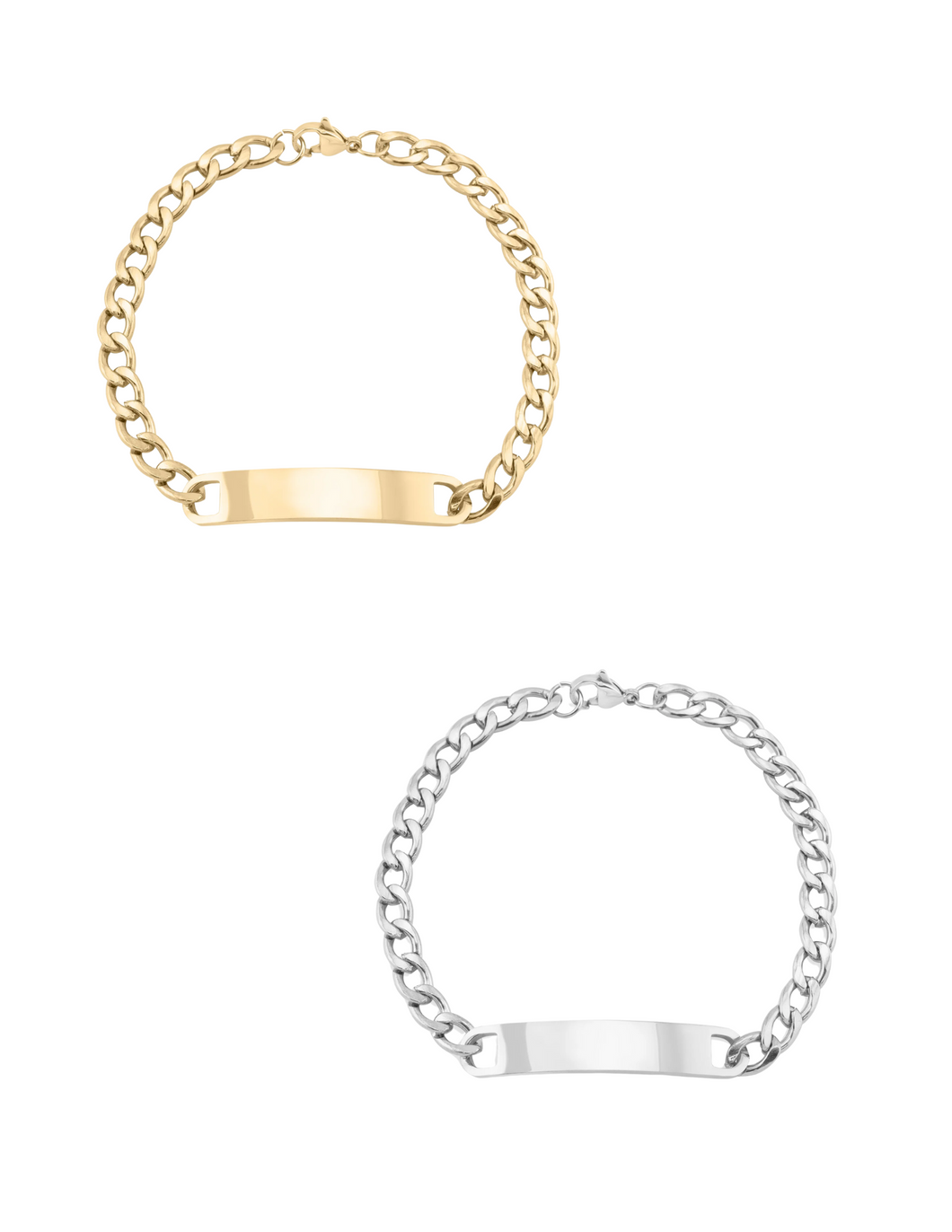 Thick Cuban Chain Engraving Bracelet