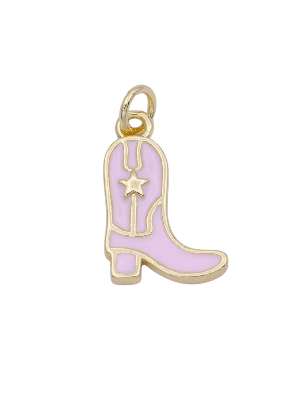 Pink Cowgirl Boot Charm