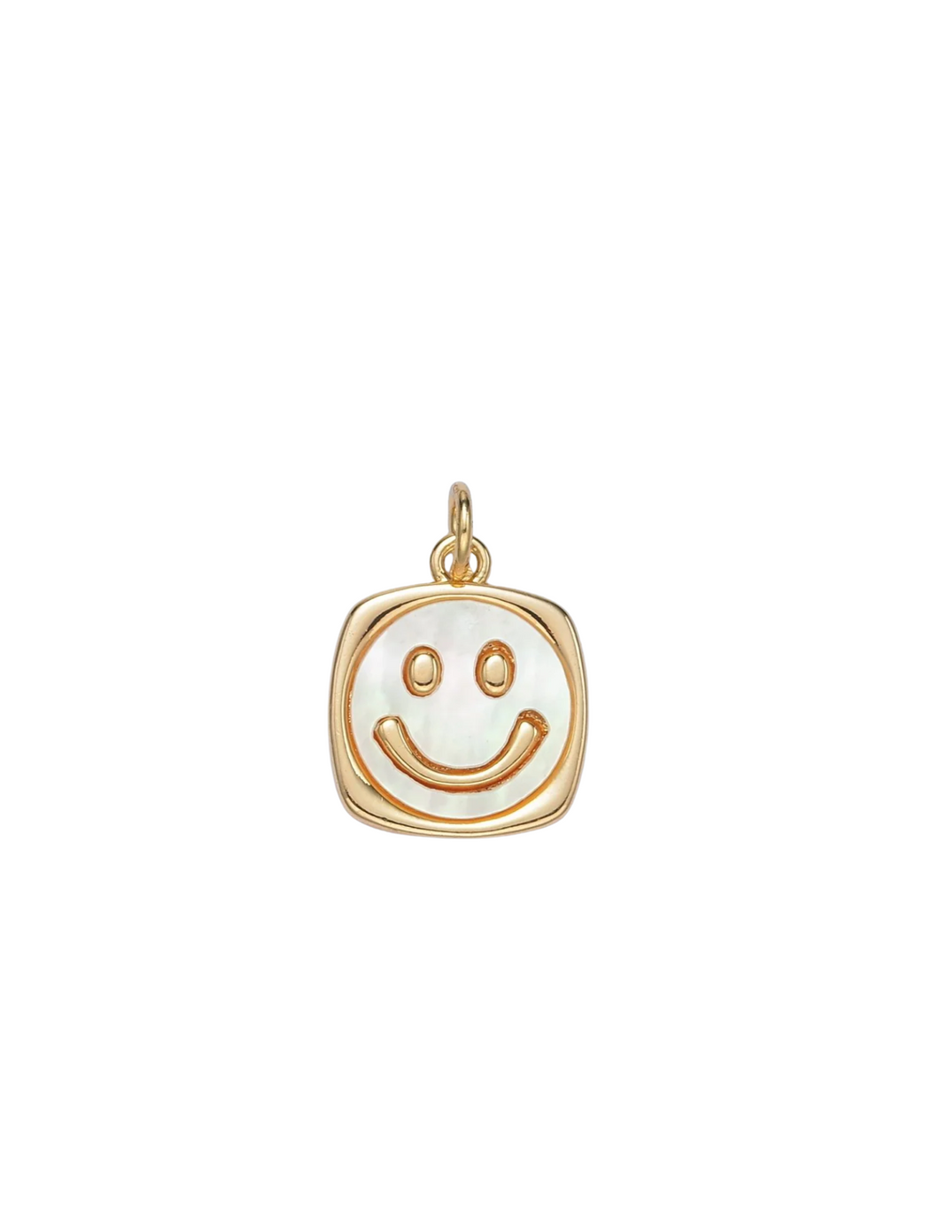 Pearl Smiley Face Charm