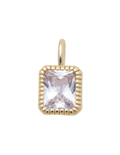 Load image into Gallery viewer, Clear Ribbed Bezel Charm
