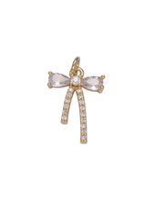 Load image into Gallery viewer, CZ Bow Charm
