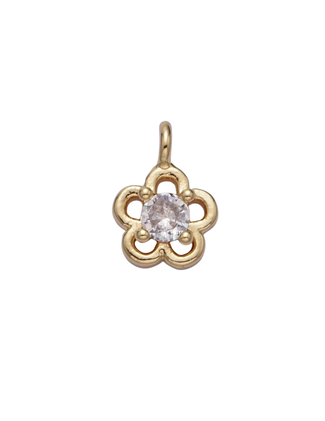 CZ Flower Charm