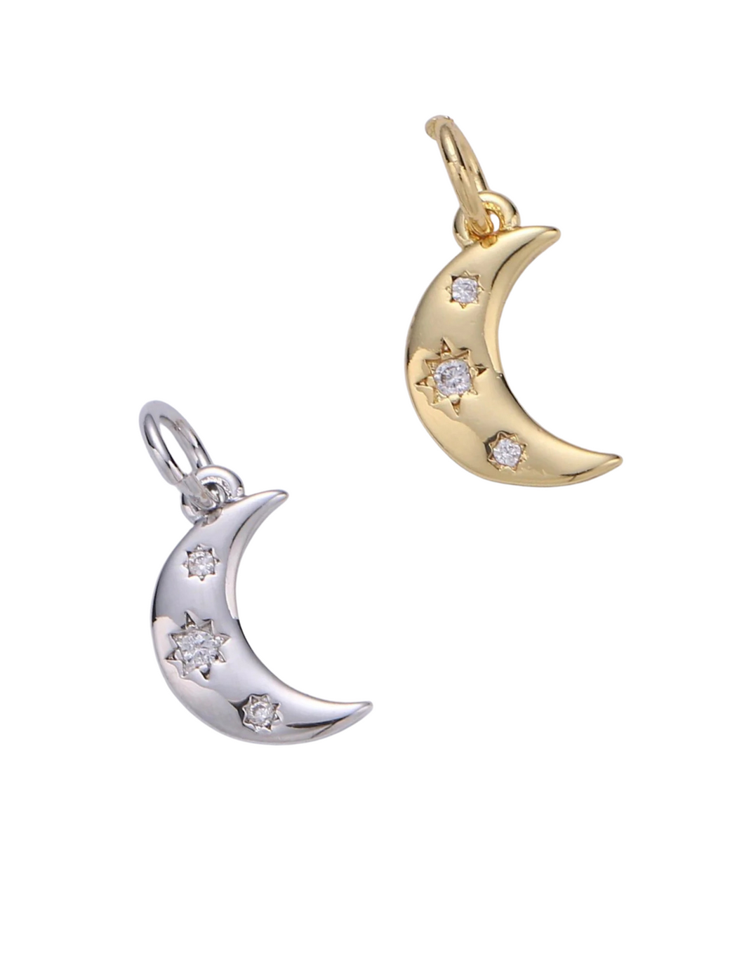 Gold & Silver Moon Charms