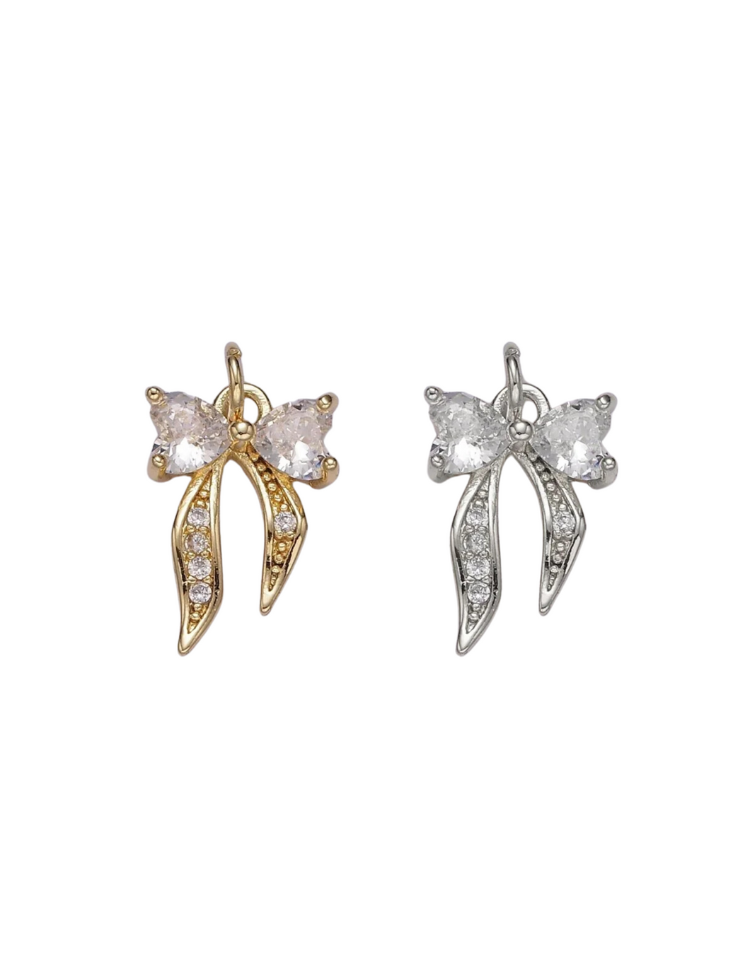 Gold & Silver Coquette Bow Charms