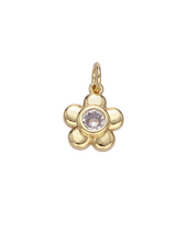 Load image into Gallery viewer, Clear CZ Flower Charm

