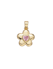 Load image into Gallery viewer, Pink CZ Flower Charm
