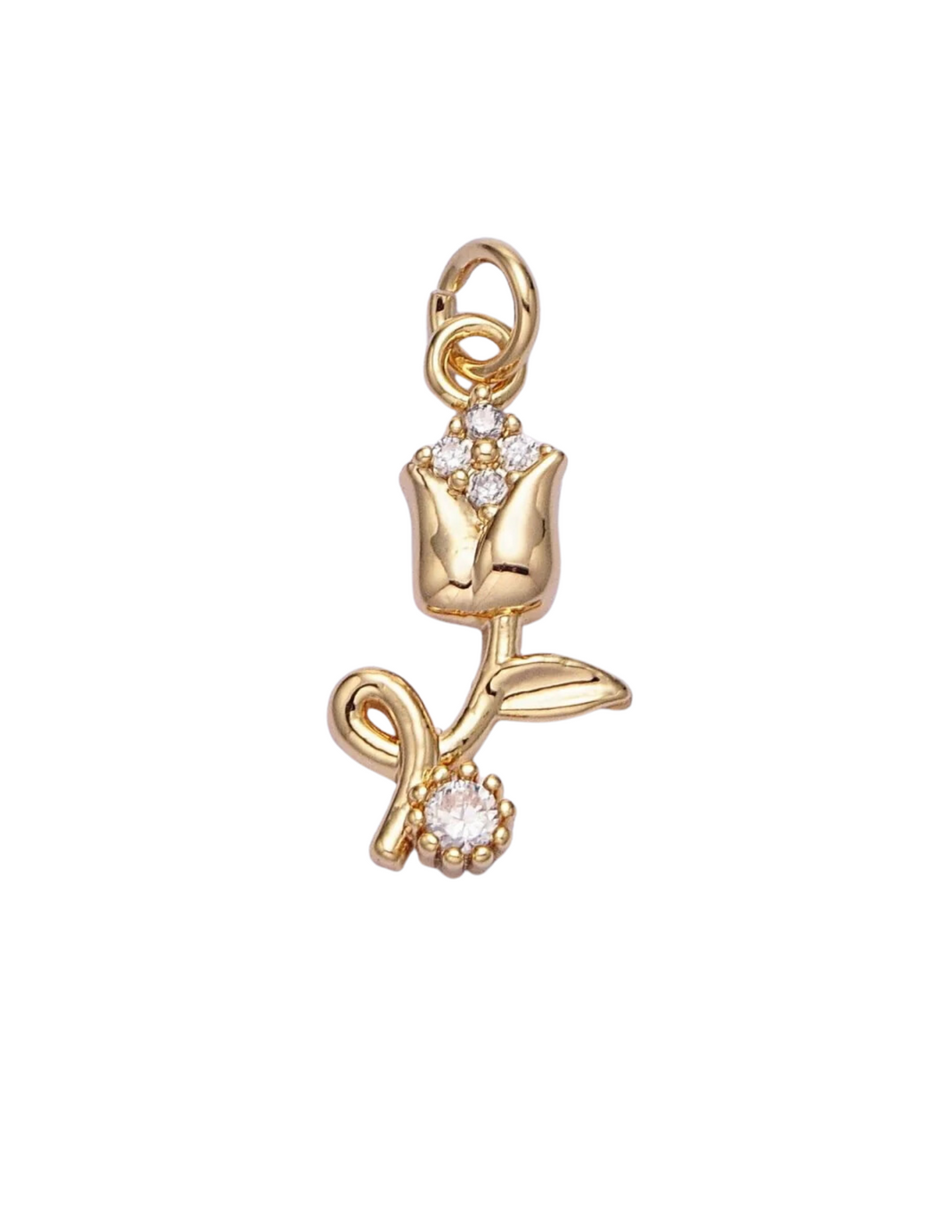 Gold Rose Charm