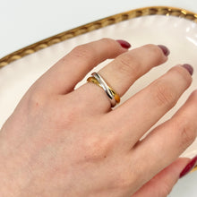 Load image into Gallery viewer, Mixed Metal Crossover Ring
