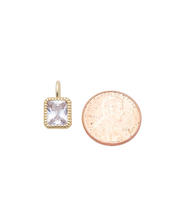 Load image into Gallery viewer, Clear Ribbed Bezel Charm
