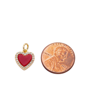 Load image into Gallery viewer, Red CZ Heart
