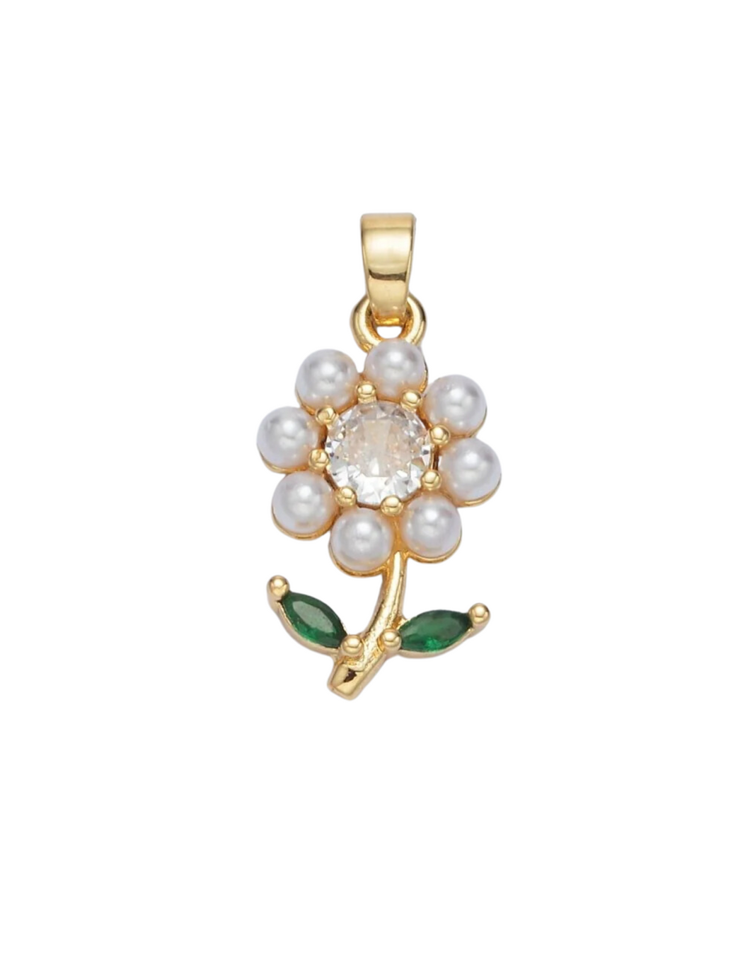 Pearl Sunflower Charm