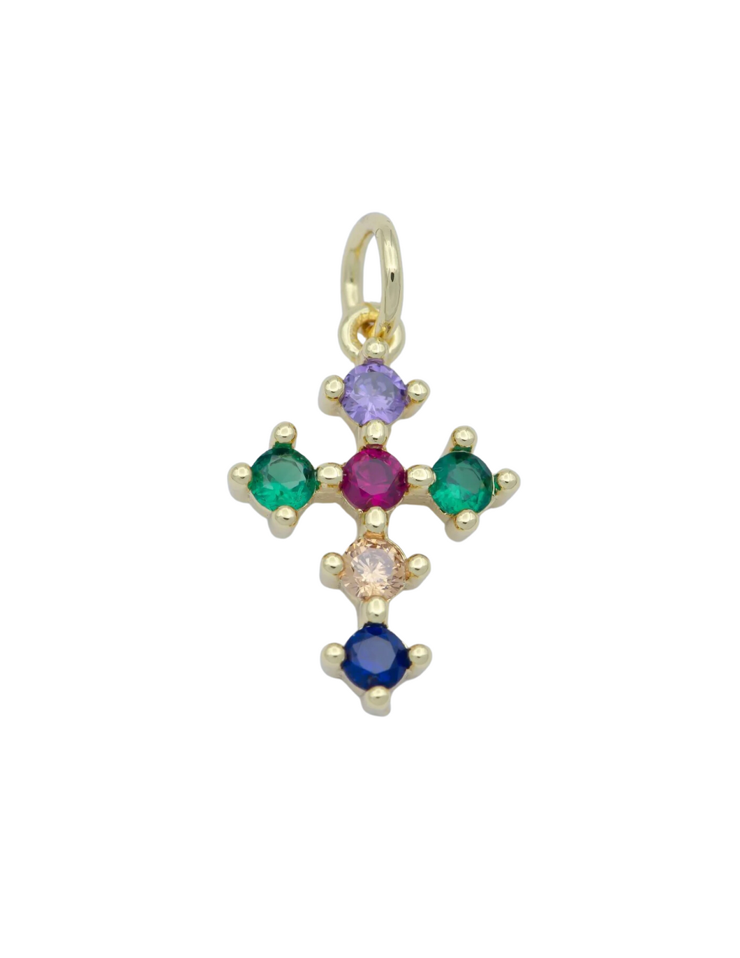 Multi Color Cross Charm