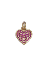 Load image into Gallery viewer, Fuchsia Pave Heart

