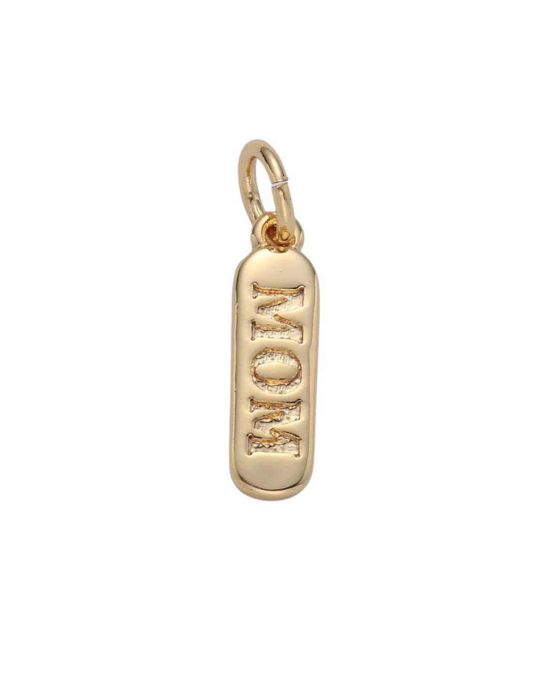 Gold MOM Tag Charm