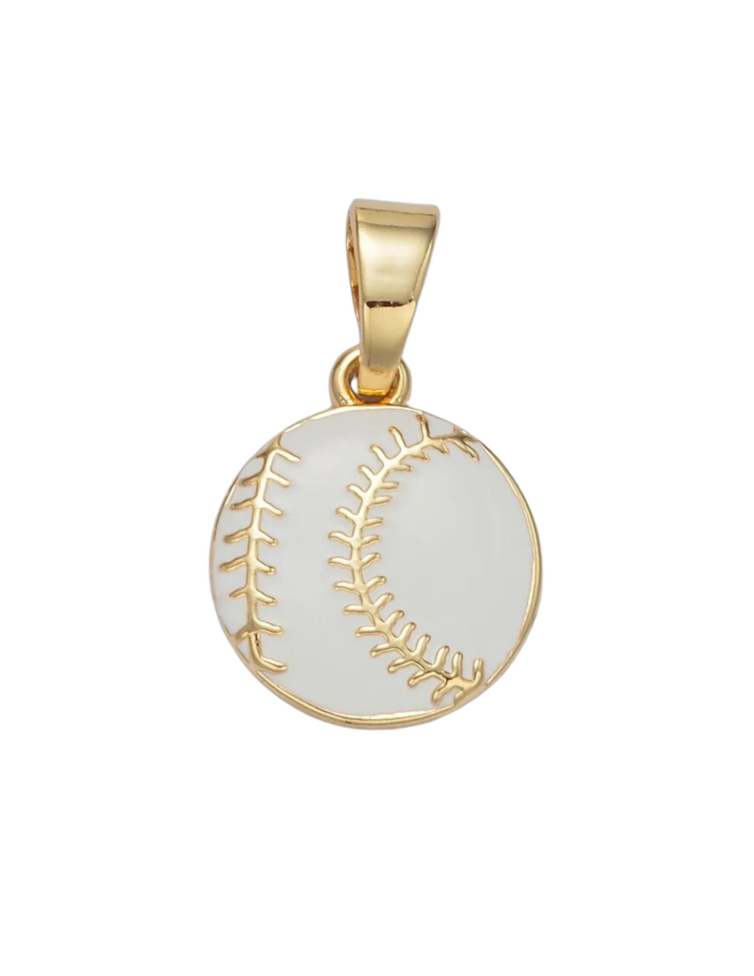 Gold Baseball Charm