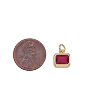 Load image into Gallery viewer, Pink/Fuchsia Baguette Charm
