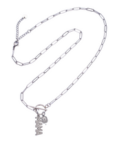 Load image into Gallery viewer, Silver Toggle Clasp Paperclip Necklace
