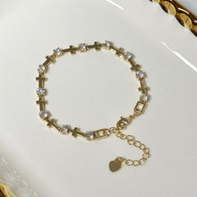 Load image into Gallery viewer, CZ Cross Bracelet
