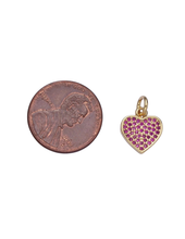 Load image into Gallery viewer, Fuchsia Pave Heart
