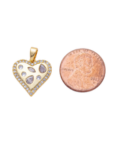 Load image into Gallery viewer, Gem Heart Charm
