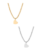 Load image into Gallery viewer, Heart Engraving Beaded Necklace
