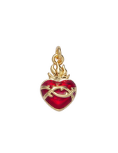 Load image into Gallery viewer, Red Flame Heart Charm
