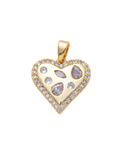 Load image into Gallery viewer, Gem Heart Charm
