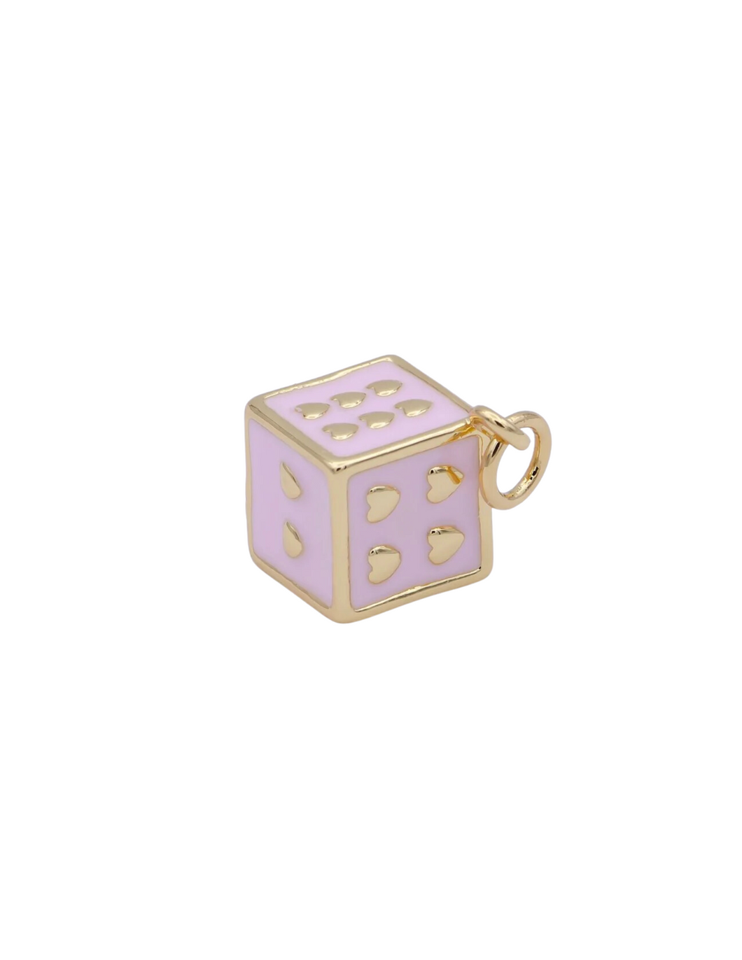 Pink Dice Charm