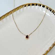 Load image into Gallery viewer, Ruby Teardrop Necklace
