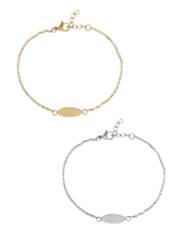 Load image into Gallery viewer, Dainty Initial Engraved Bracelet
