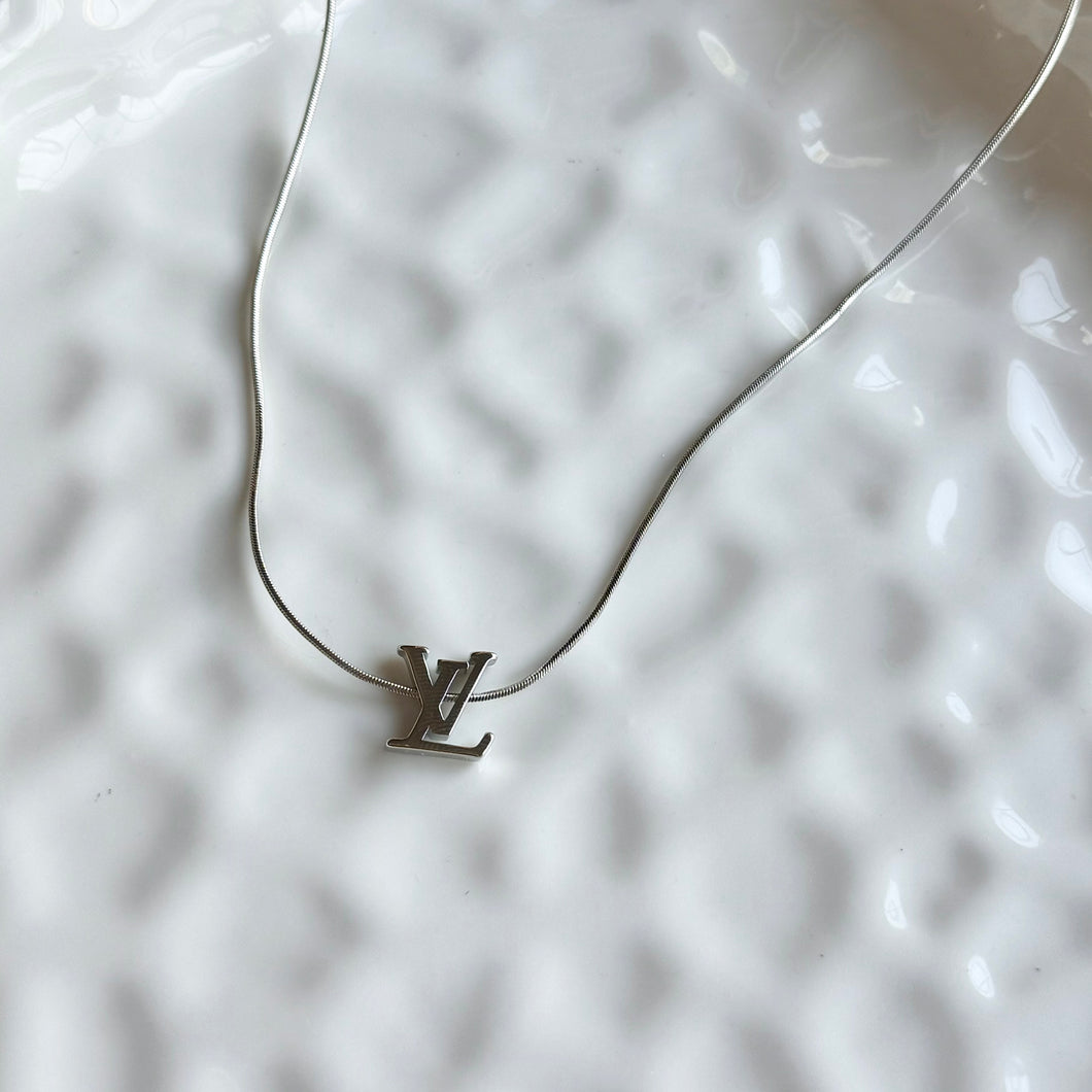 Silver LV Necklace