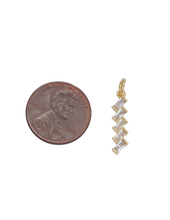 Load image into Gallery viewer, Tiered CZ Baguette Charm
