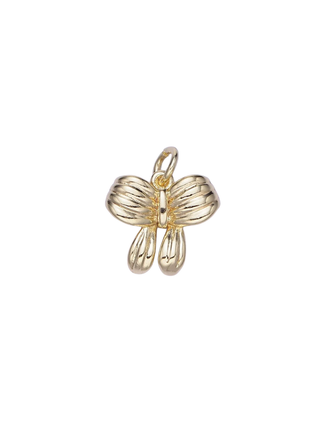 Gold Ribbon Bow Charm