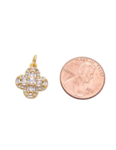 Load image into Gallery viewer, Luxe CZ Clover Charm
