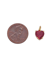 Load image into Gallery viewer, Fuchsia CZ Heart
