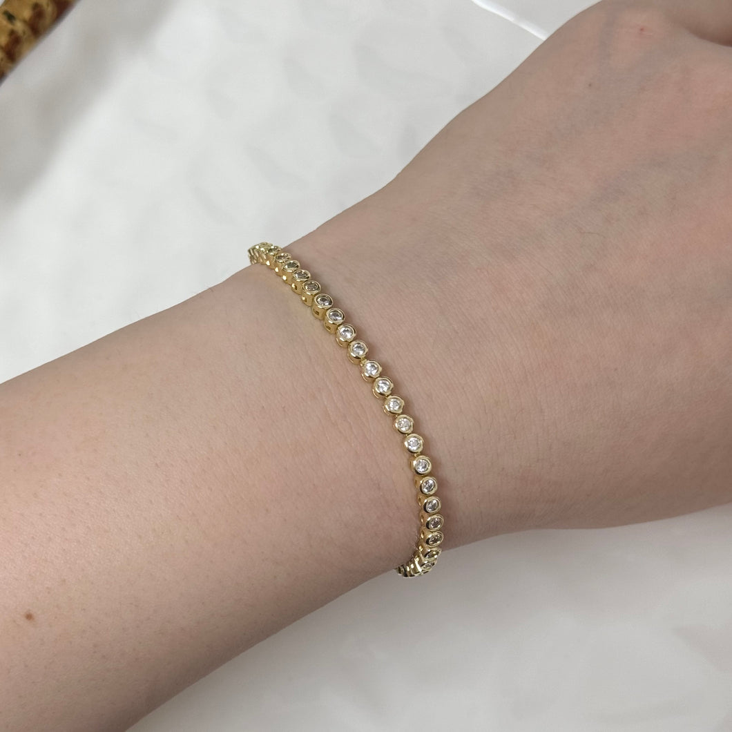 Dainty Circle Tennis Bracelet