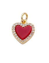 Load image into Gallery viewer, Red CZ Heart
