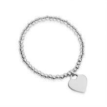 Load image into Gallery viewer, Heart Engraving Beaded Bracelet
