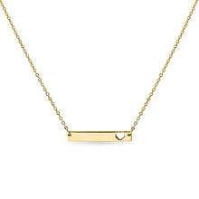 Load image into Gallery viewer, Cutout Heart Bar Engraving Necklace
