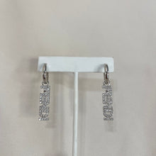 Load image into Gallery viewer, Silver FF Dangle Huggies
