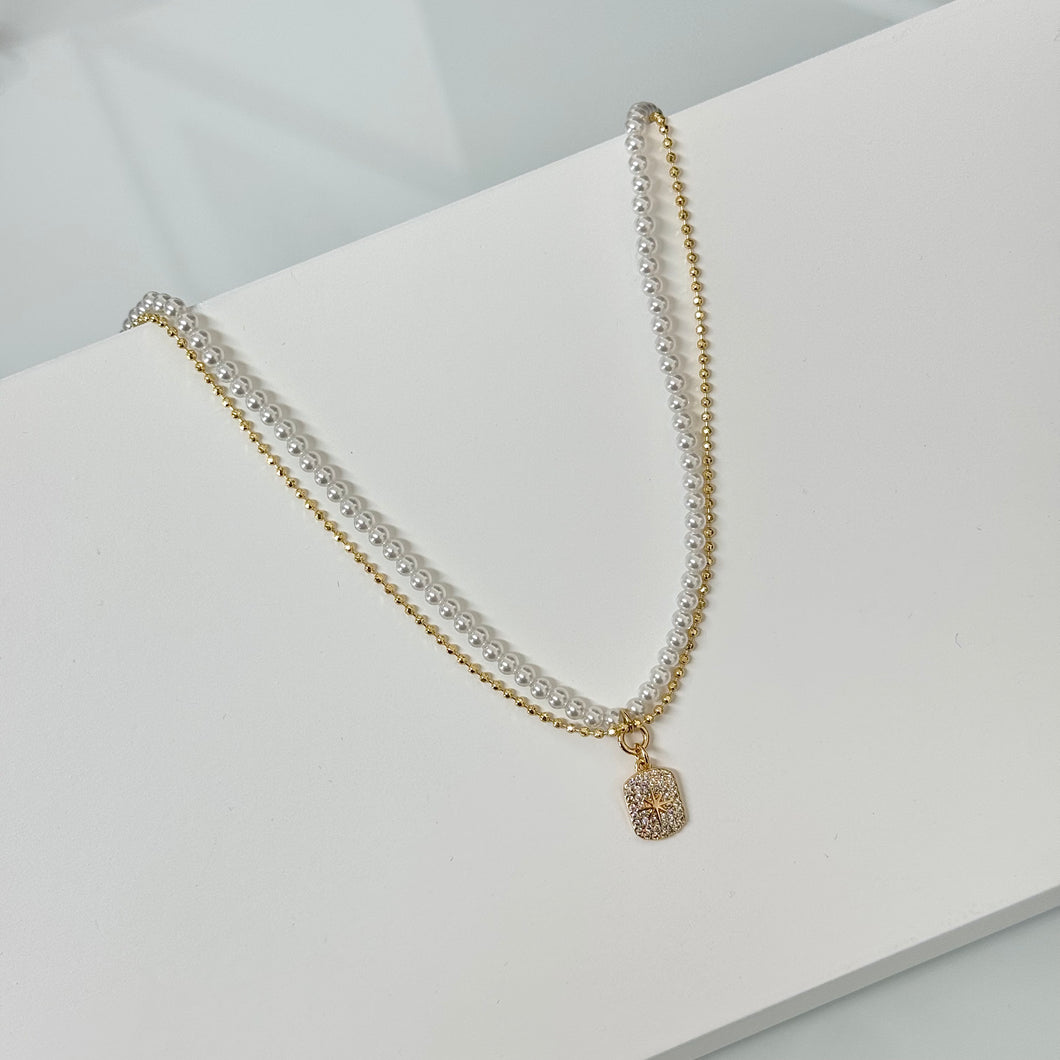 Double Layered Pearl Necklace
