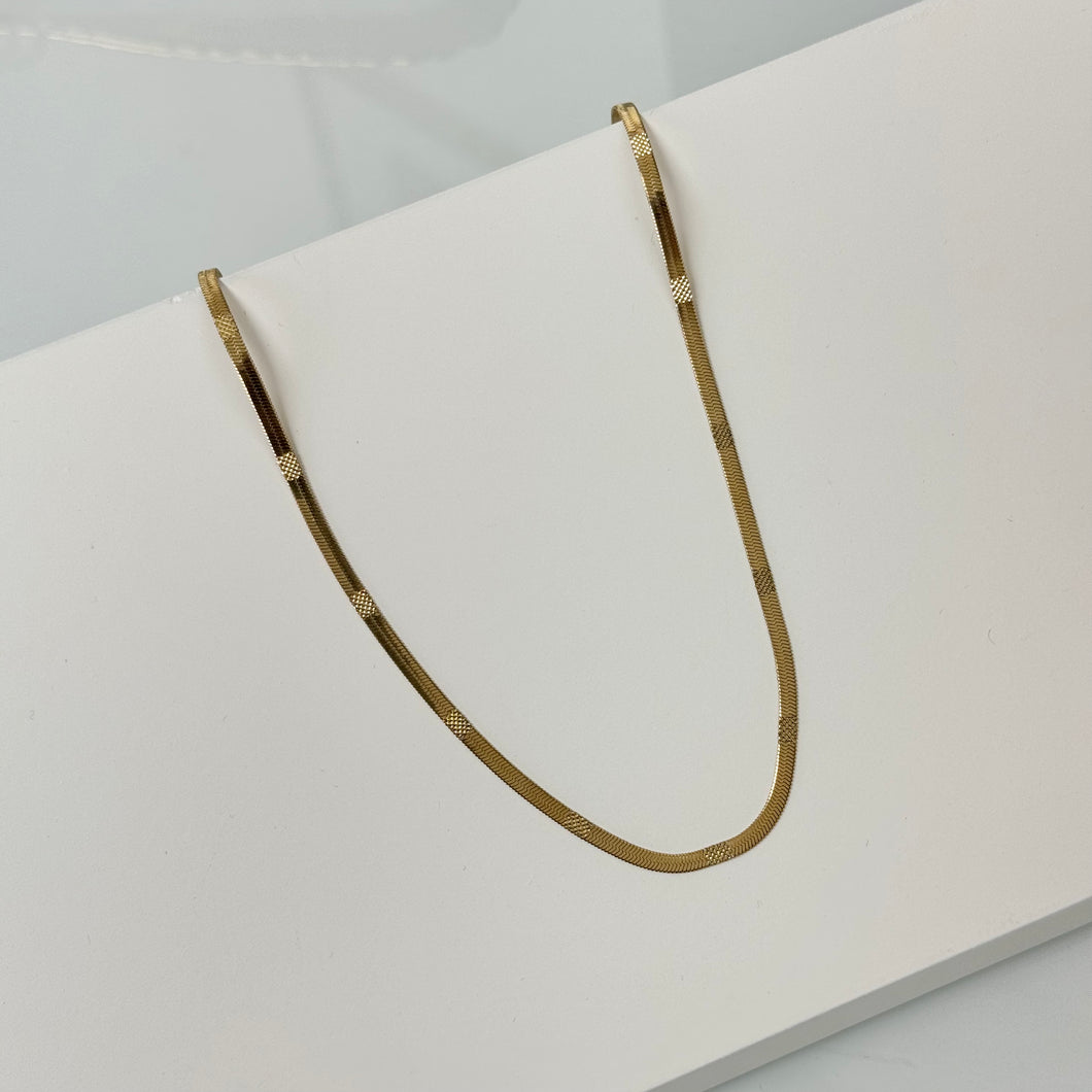 Stamped Herringbone Necklace