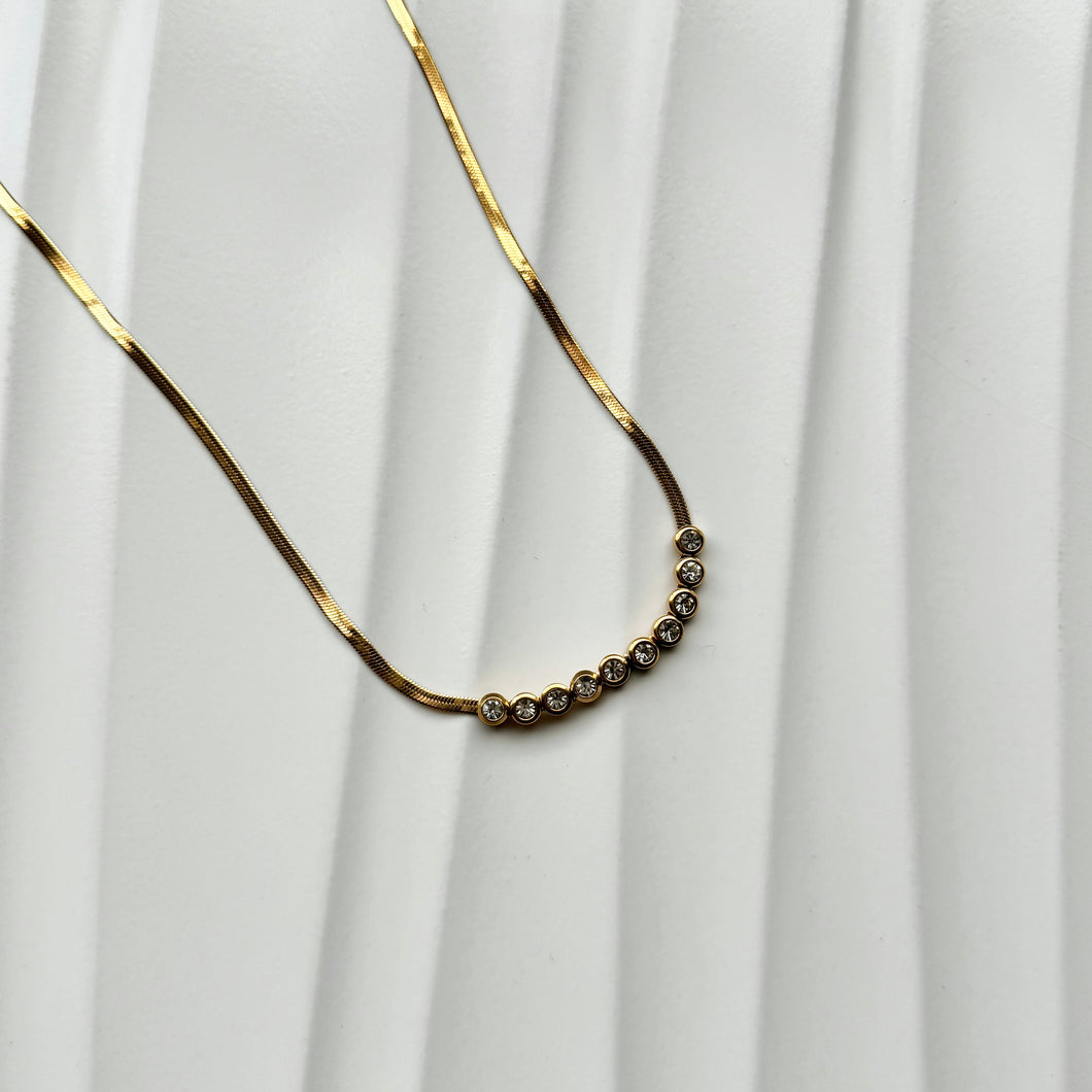 CZ Herringbone Necklace