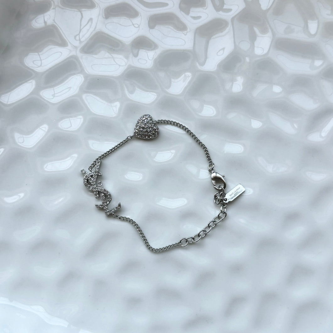 Silver Heart YL Bracelet