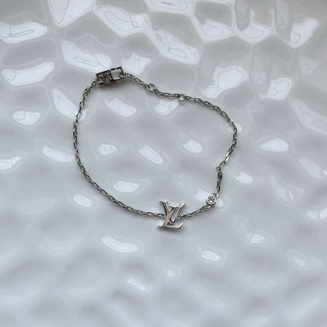 Silver Single LV Bracelet