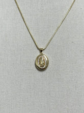 Load image into Gallery viewer, Oval Virgen Mary Locket Necklace
