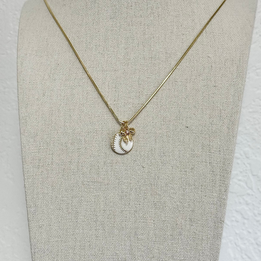 Coquette Baseball Necklace