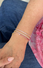 Load image into Gallery viewer, Dainty Baby Pink Tennis Bracelet
